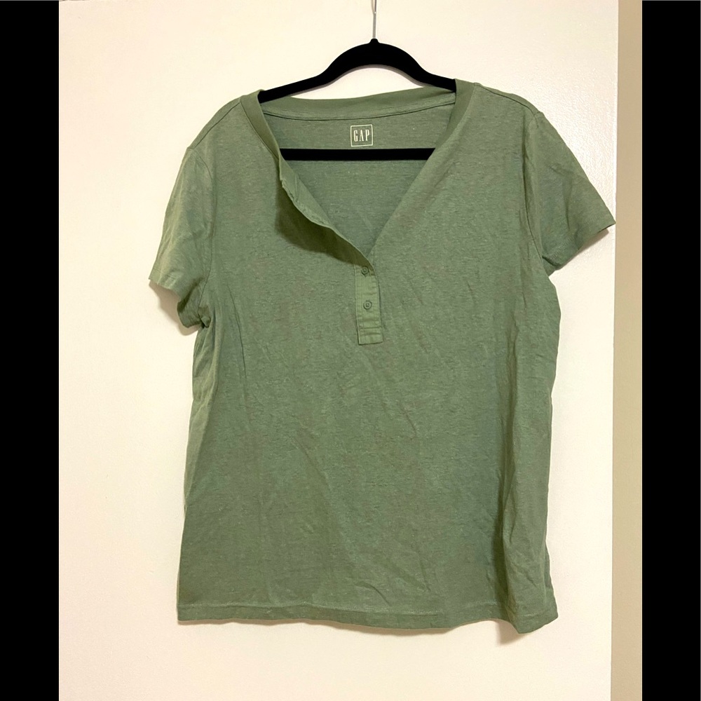 NWT Sage Green Henley T-shirt